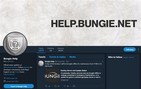 Follow Follow @<strong>BungieHelp</strong> Following Following @<strong>BungieHelp</strong> Unfollow Unfollow @<strong>BungieHelp</strong> Blocked Blocked @<strong>BungieHelp</strong> Unblock Unblock @<strong>BungieHelp</strong> Pending Pending follow request from @<strong>BungieHelp</strong> Cancel Cancel your follow request to. . Bungiehelp twitter